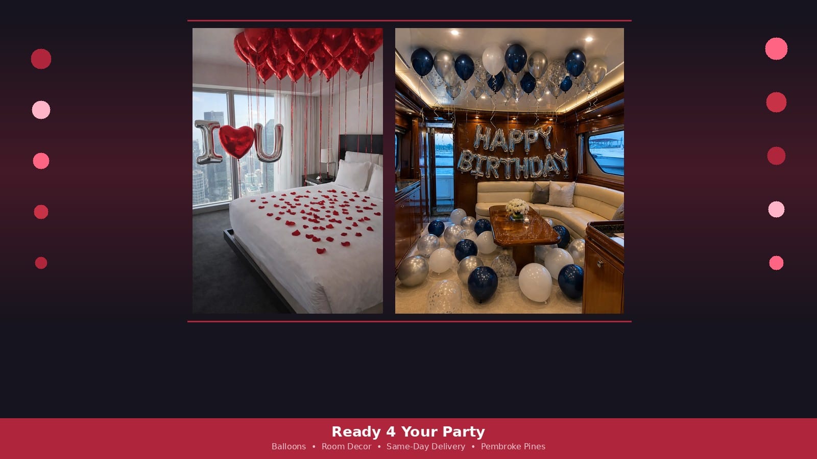 Ready 4 Your Party — balloons, decorations, party styling collage