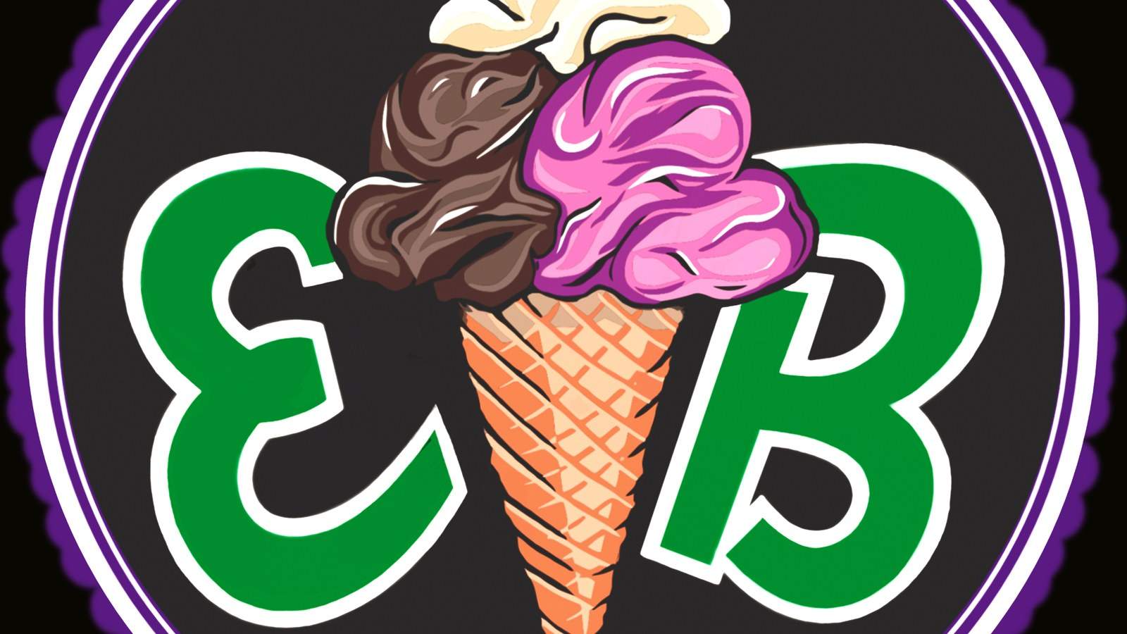 Emack & Bolio's Pembroke Pines — colorful ice cream cones with creative flavors in a rock-and-roll themed shop