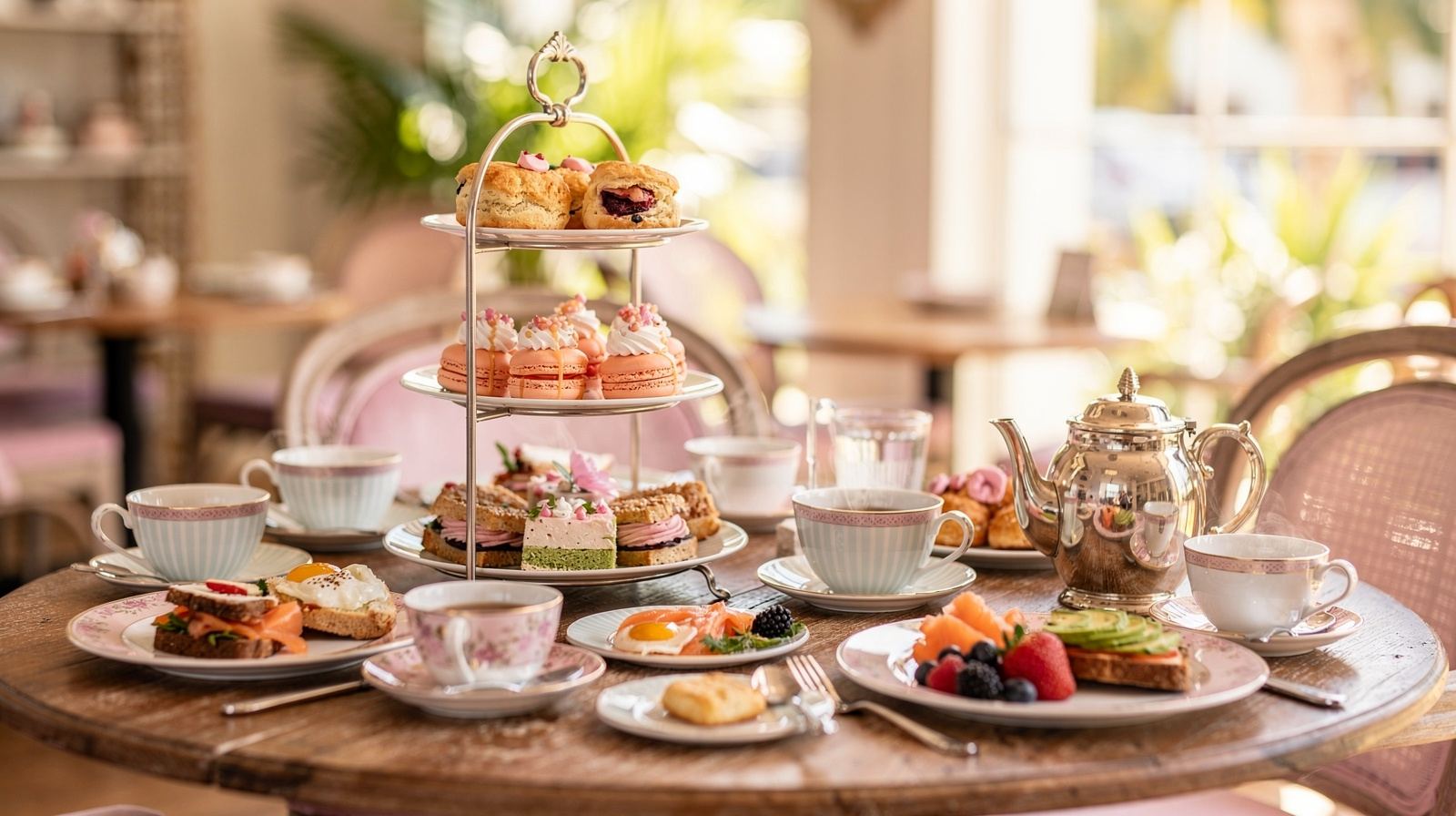 English-inspired breakfast and brunch boutique featuring high-quality brunch items and elegant tea service